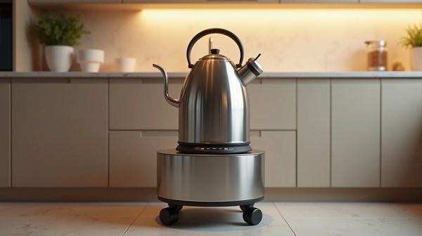 Kettle pro 57 cm sur chariot : performance et espace optimal